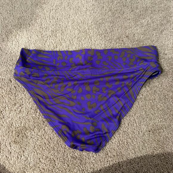 Victoria's Secret Animal Print Bikini Swim Bottoms Women's Size Medium Purple - Picture 2 of 8